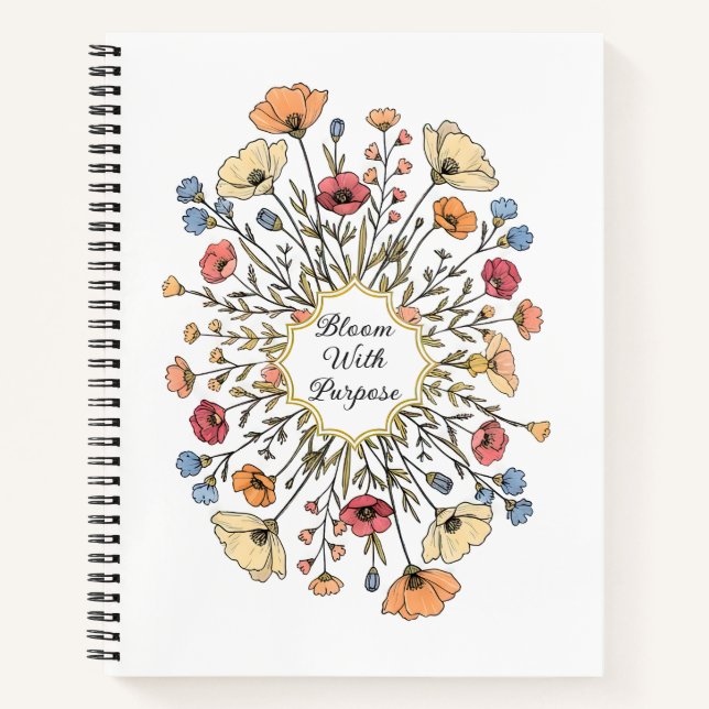 Cuaderno Elegant Floral Motivational Notebook (Anverso)