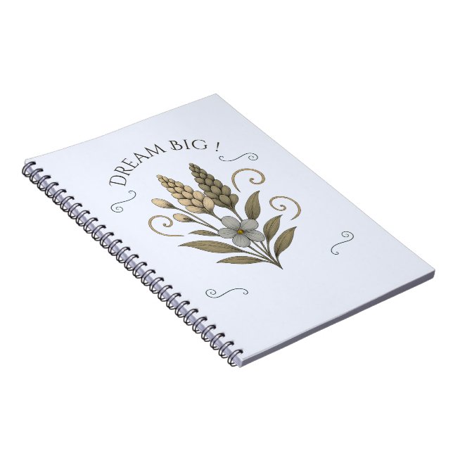 Cuaderno Elegant Floral Spiral Notebook – carnet (Lado Derecho)