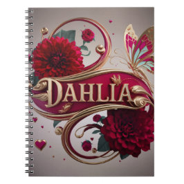 Cuaderno Elegant Flower Art with Gold Accents