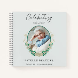 Cuaderno Elegant Funeral Celebration of life Guest Book