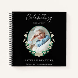 Cuaderno Elegant Funeral Celebration of life Guest Book