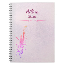 Cuaderno Elegant Golden Floral Vine spiral notebook 
