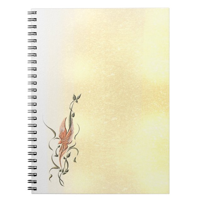 Cuaderno Elegant Golden Floral Vine Spiral Photo Notebook (Frente)