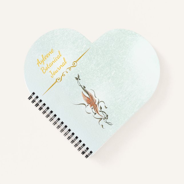 Cuaderno Elegant Golden Floral Vine Spiral Photo Notebook (Anverso)