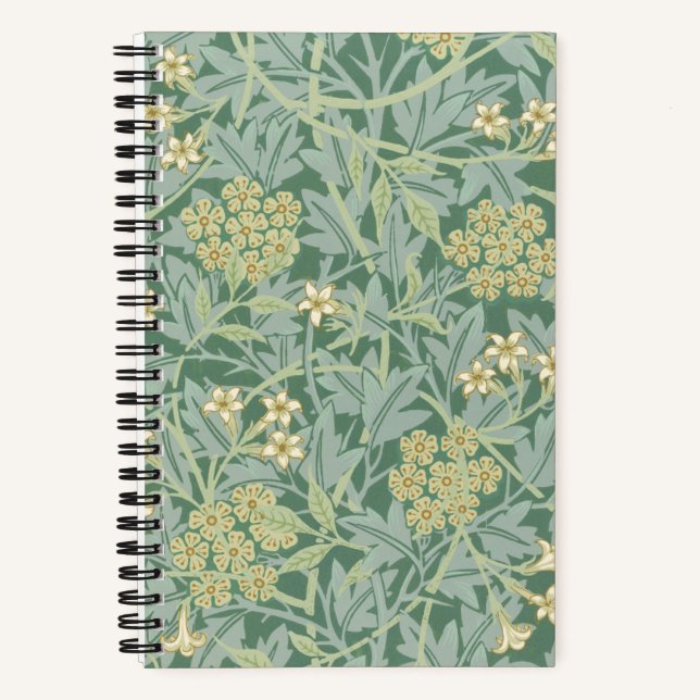 Cuaderno Elegant Green Jasmine Floral Pattern (Anverso)