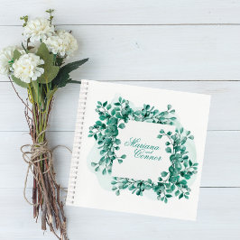 Cuaderno Elegant Greenery Wedding Guest Book