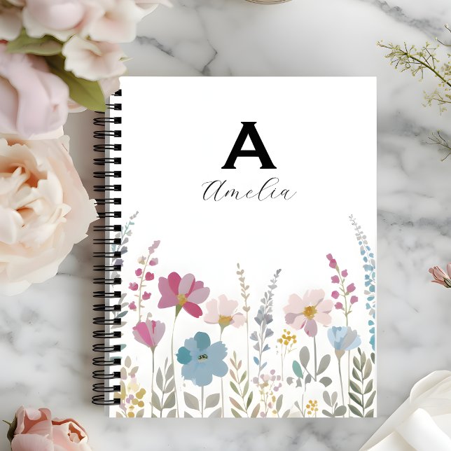Cuaderno Elegant Initial Stylish Floral Notebook (Subido por el creador)