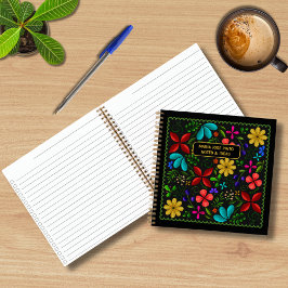 Cuaderno Elegant Latin American Folk Floral Checklist