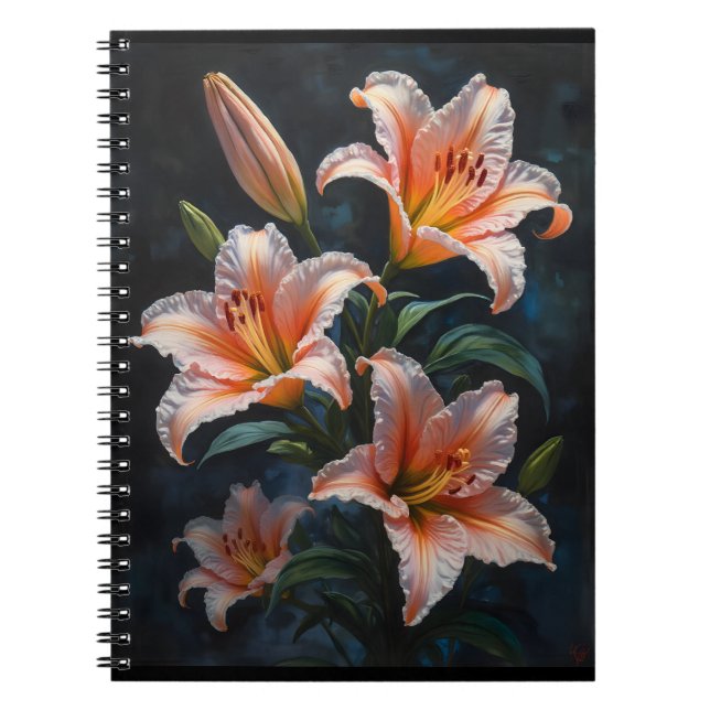 Cuaderno Elegant Lily Flower Art – Premium Prints & Unique  (Frente)