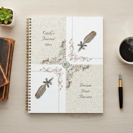 Cuaderno Elegant Literary Quill Aspiring Writer’s Journal