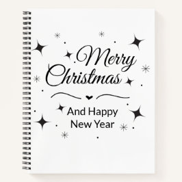 Cuaderno Elegant Merry Christmas and Happy New Year