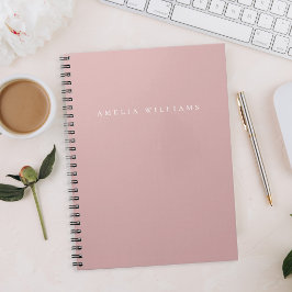 Cuaderno Elegant Minimalist Dusty Rose Monogram
