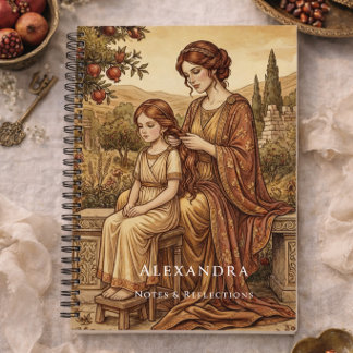 Cuaderno Elegant Mother and Daughter Custom Name Journal