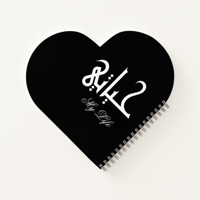 Cuaderno Elegant My Life حياتي Memoir in Black and White  (Reverso)