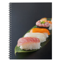 Cuaderno Elegant Nigiri Sushi on Bamboo Leaf Notebook