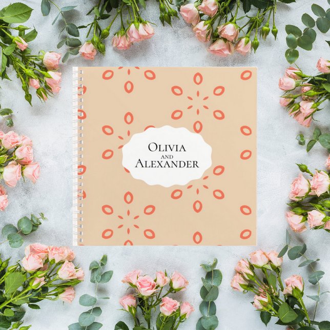 Cuaderno Elegant Orange Floral Wedding Guest Book (Subido por el creador)