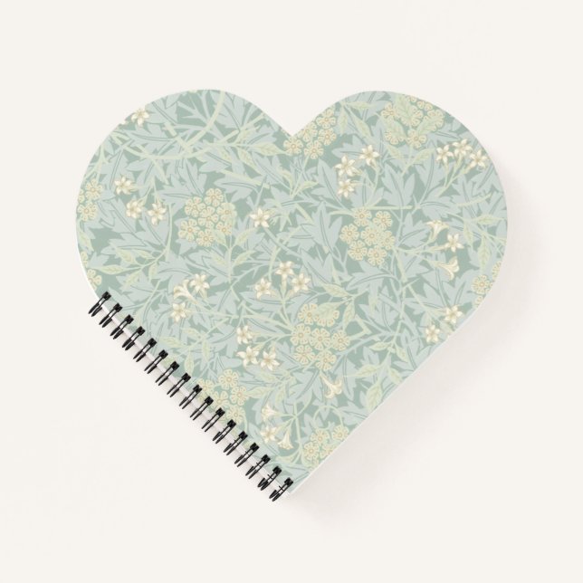 Cuaderno Elegant Pastel Green Jasmine Floral Pattern (Anverso)