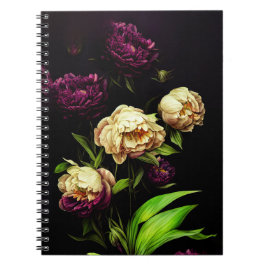 Cuaderno Elegant Peonies & Roses Spiral Notebook