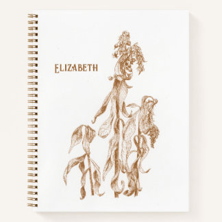 Cuaderno Elegant Personalized Botanical Illustration