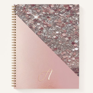 Cuaderno Elegant Rose Gold Monogram