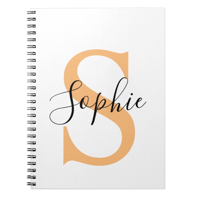 Cuaderno Elegant Script Custom Name Personalized Gift (Frente)