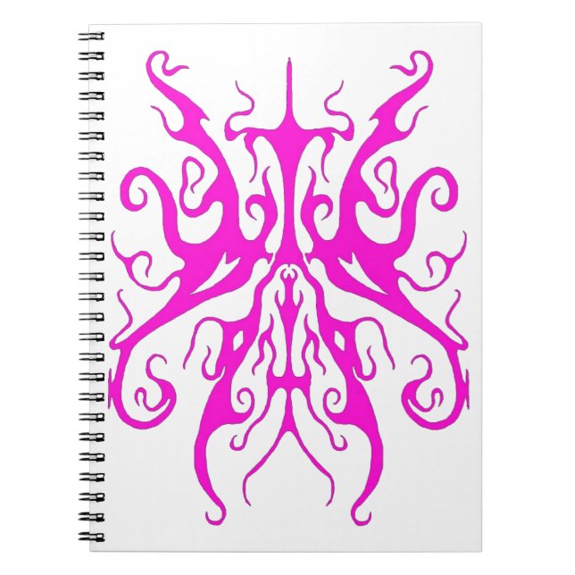 Cuaderno Elegant Tribal Tattoo Design - pink (Frente)