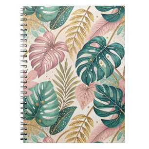 Cuaderno Elegant Tropical Monsteras Boho