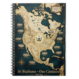Cuaderno Elegant USA Mexico Canada Host Cities Fine Art
