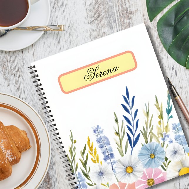 Cuaderno Elegant Watercolor Flower Notebook (Subido por el creador)