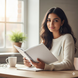 Cuaderno Elegant White Leather Texture Writing Notebook