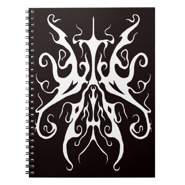 Cuaderno Elegant White Tribal Mask Abstract Design (Frente)