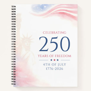 Cuaderno Elegante 250º Día de la Independencia de Estados U