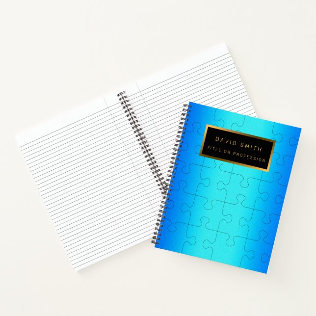 Cuaderno Elegante 2u1 Royal Blue tarjeta de visita Metaliza (Interior)