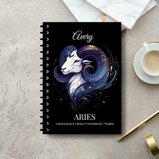 Cuaderno Elegante acuarela Aries Zodiac Journal (Subido por el creador)