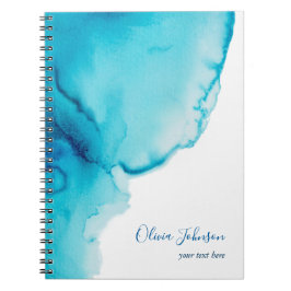 Cuaderno Elegante acuarela azul de la marina
