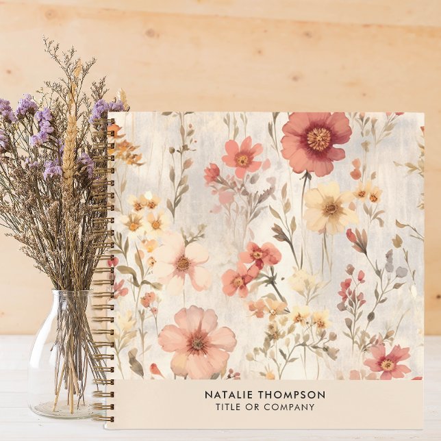 Cuaderno Elegante acuarela Floral Feminine Small Business (Subido por el creador)
