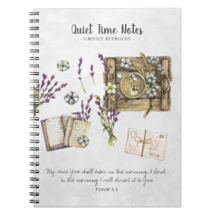Cuaderno Elegante acuarela Monograma Diario de tiempo silen