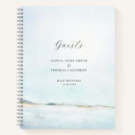 Cuaderno Elegante acuarela Ocean Beach Wedding Book