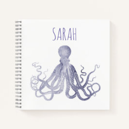 Cuaderno Elegante acuarela Octopus nombre