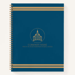 Cuaderno Elegante agente inmobiliario azul, Moda marrón cla