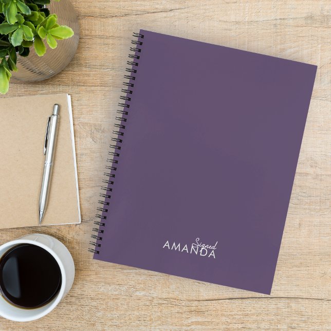 Cuaderno Elegante Agradecimiento al Profesor de Morado Mode (Subido por el creador)
