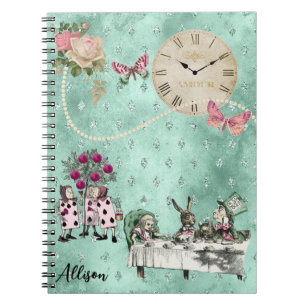 Cuaderno Elegante Alicia En El País De Las Maravillas Perso