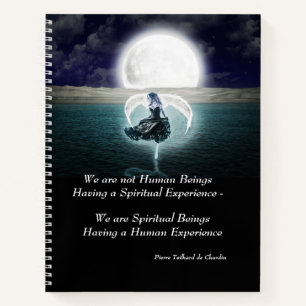 Cuaderno Elegante Angel Inspirador escritor de citas espiri