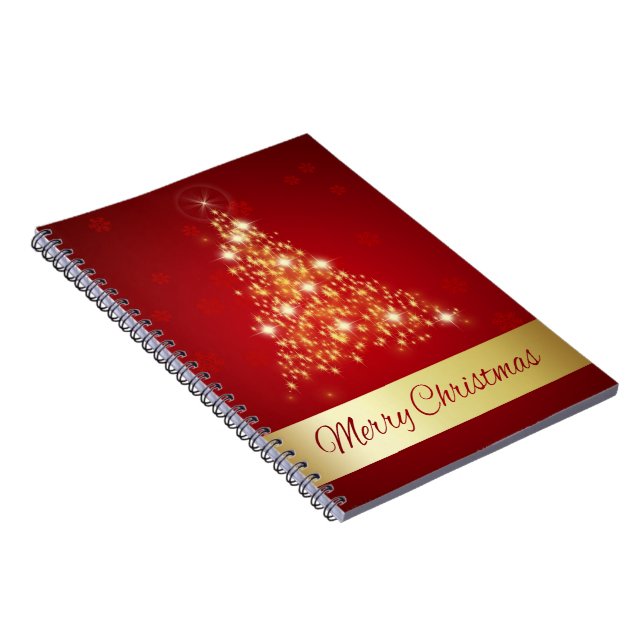 Cuaderno Elegante árbol de navidad de dulces brillantes (Lado Derecho)
