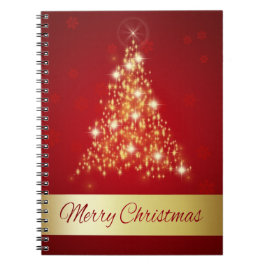 Cuaderno Elegante árbol de navidad de dulces brillantes