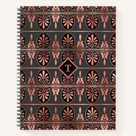 Cuaderno Elegante Art Deco en color cobre y negro - Llenado
