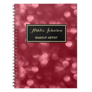 Cuaderno Elegante artista de maquillaje Glamoroso Red Luxe 