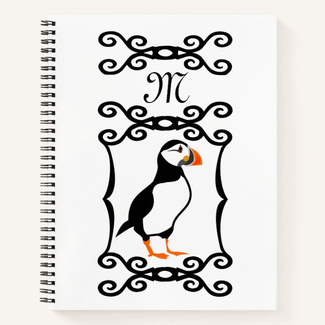 Cuaderno Elegante ataúd en un monograma francés de marco de (Anverso)