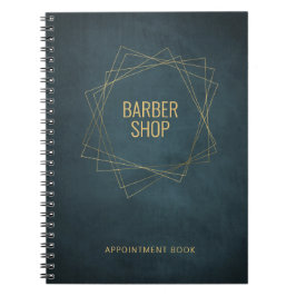 Cuaderno Elegante barbería marina de oro elegante