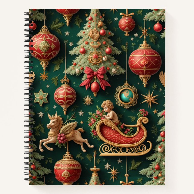 Cuaderno Elegante Barroco Navidades Bloc de notas (Anverso)